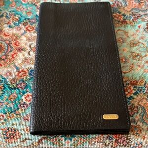 Bally Black Leather Long Wallet